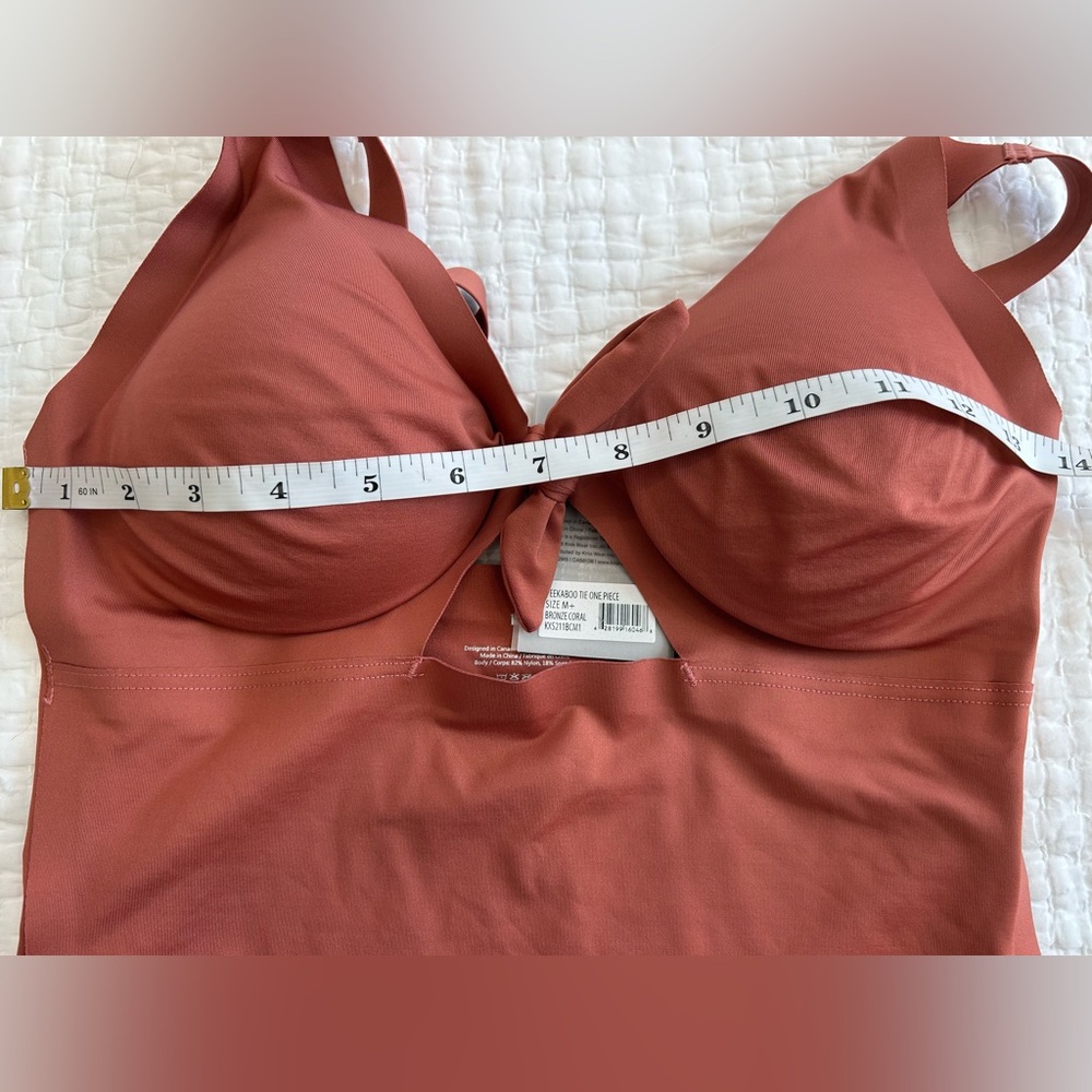 KNIX - Peekaboo Tie One Piece Cutout V-Neck Swimsuit Size M - Picture 8 of 9
